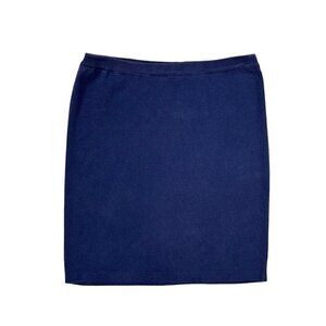 Carole Little Purple Stretch Cotton Knit Pencil Skirt Size M